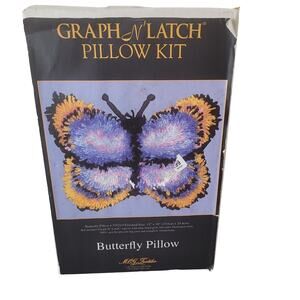 NEW Graph N latch Pillow Kit Butterfly craft hobby kids fun homeschool 13X10 rug